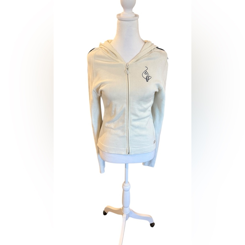 Vintage Baby Phat Zip Up hooded Sweater-White